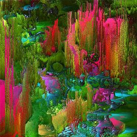 Glitch Garden - Pixel Jungle by Burnie1100 ART                                                    Specifiek, Uitzonderlijk, Ondefinieerbaar