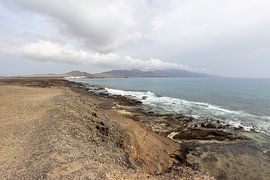 Coastal section in the natural park of Jandia (Parque Natural De Jandina) on Fuerteventura