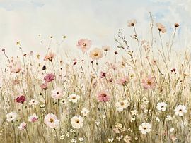 Feldblumen in Pastelltönen