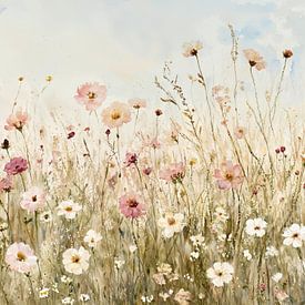 Pastelkleurige veldbloemen van IamHome Studio
