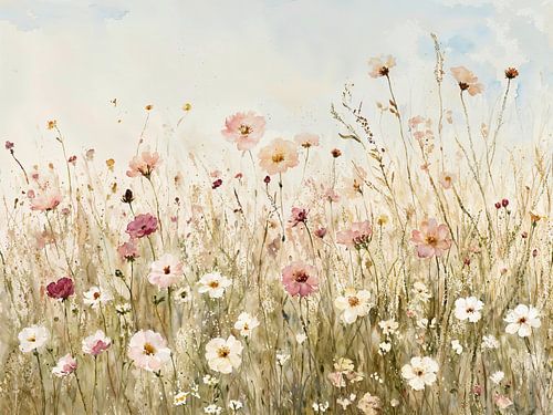 Pastel Field Flowers