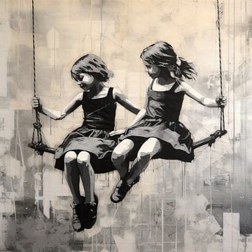 Art urbain | Banksy Style sur Blikvanger Schilderijen