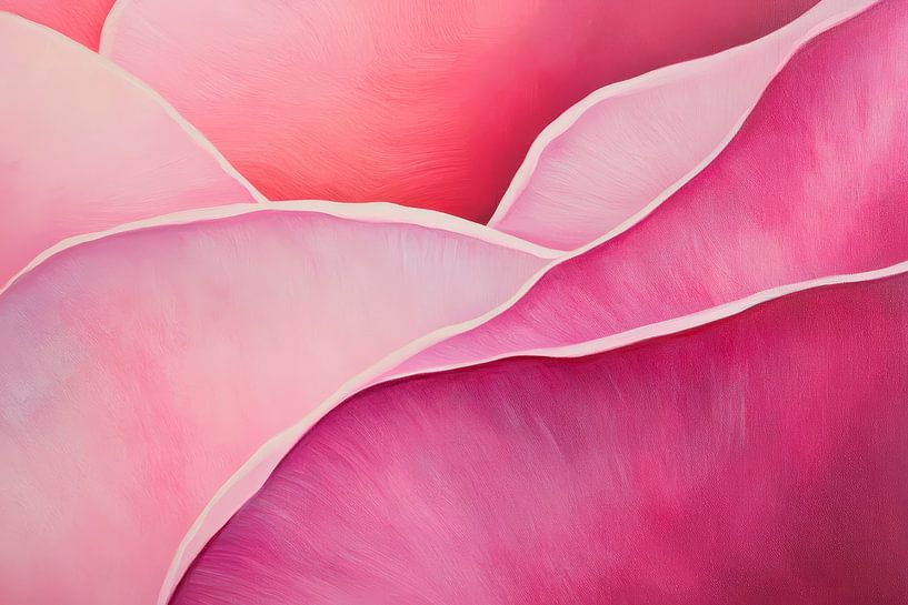 Delicate rose petals in soft pink tones by Poster Art Shop
