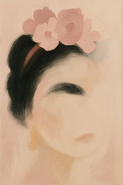 Whispering Flower Portrait Frida by Moonheart Artworks