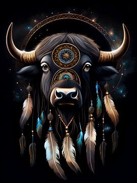 Buffalo Dreamcatcher Indian Spirituality by Creavasis