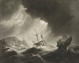 Schiffsbruch auf stürmischer See, James Watson nach Willem van der Welde von Meisterhafte Meister Miniaturansicht