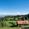 Berglandschap in de Alpen van Vorarlberg in Oostenrijk van Sjoerd van der Wal