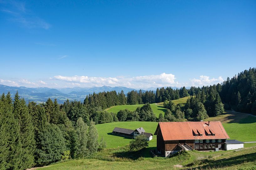 Berglandschap in de Alpen van Vorarlberg in Oostenrijk van Sjoerd van der Wal Fotografie