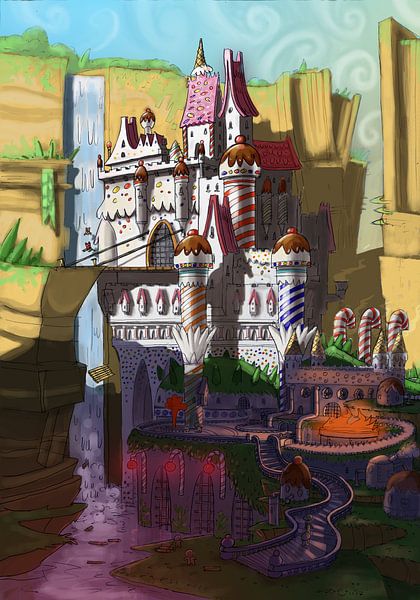 Concept Art 2007 Playlogic-Fairy Tale Fights_Candy Castle by Hans Zantman