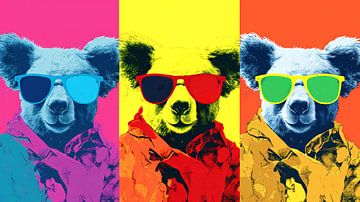 Warhol : Portraits de koalas stylisés sur ByNoukk