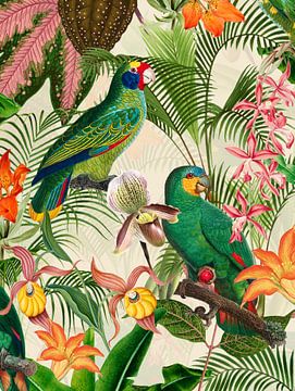 Betoverende Papgein in de Jungle van Floral Abstractions