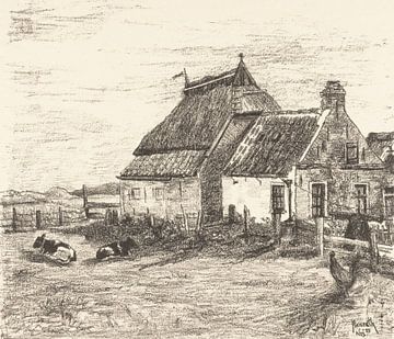 Ameland, Huisjes te Nes, Otto Hanrath, 1925 van Atelier Liesjes
