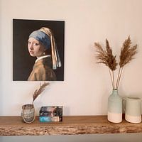 Klantfoto: Meisje met parel - Meisje van Vermeer - Schilderij (HQ), op canvas