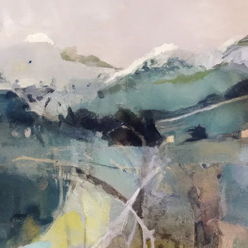 Abstract landscape in pastel colours by Studio Allee