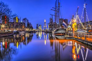 Rotterdam in dunkelblau