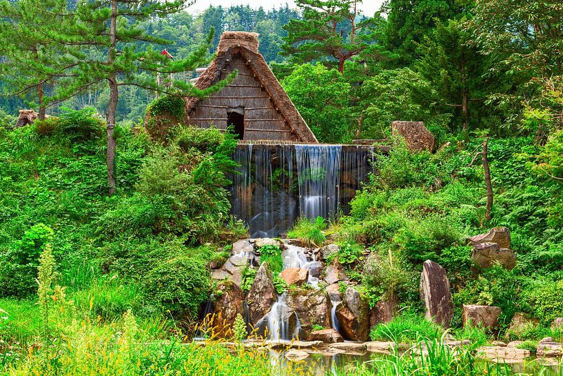 Dorp gelegen in Gifu Prefectuur, Japan van Yevgen Belich