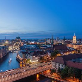 View of Berlin at the blue hour by Tilo Grellmann