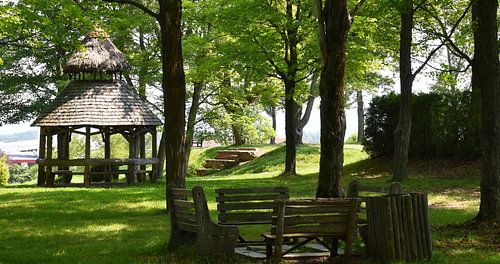 Highschool-Park im Sommer