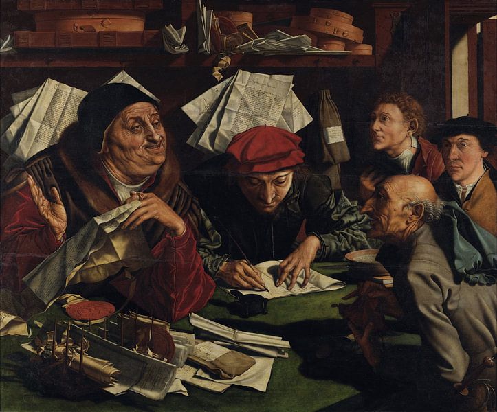 Marinus van Reymerswaele, Ein Kabinett der Juristen, 1545 von Atelier Liesjes