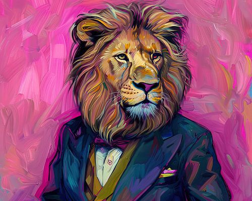 Lion Pop Art | Mane Trendsetter sur Peintures accrocheuses