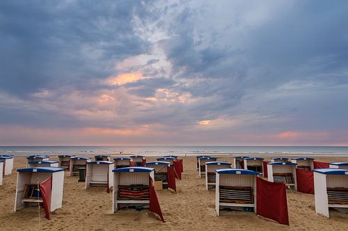 Strandhuisjes op het Strand van Katwijk