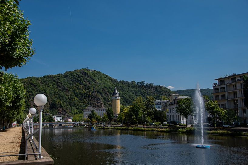 Panoramisch uitzicht op het idyllische stadje Bad Ems van David Esser
