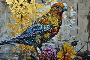 Blumen und Vögel