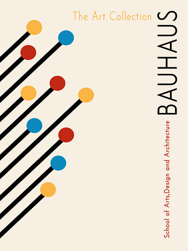 Bauhaus The Art Collection No.1 – Abstract Kunstwerk met Kleur en Letters