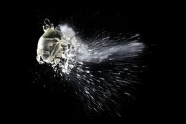 exploderende kerstbal wit van FotoBob