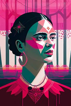 1. Frida, digitale Malerei von Mariëlle Knops, Digital Art