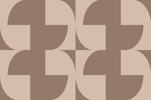 Art abstrait dans les tons neutres brun et beige no. 1