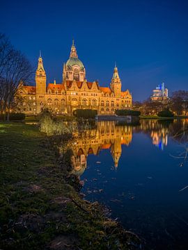 Hanovre - Nouvel hôtel de ville de nuit