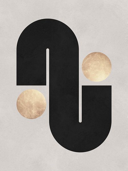 Black and gold geometry 7 by Vitor Costa