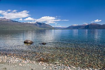 Shore of Lake Te Anau, New Zealand by Christian Müringer