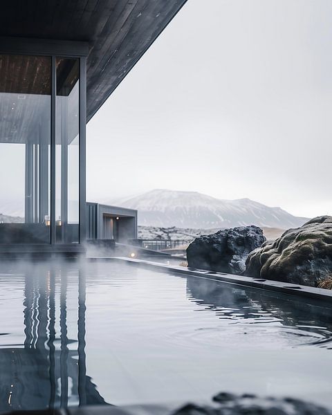 Modernes Haus in der Landschaft von fernlichtsicht