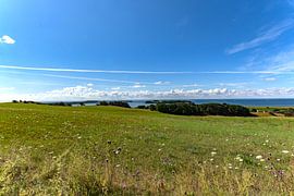 Groß Zicker, view to Klein Zicker, the lake Zicker and the Baltic Sea, Ruegen by GH Foto & Artdesign