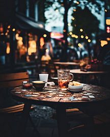 Street cafe in the city