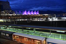 Canada place in the evening by Claude Laprise