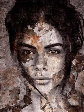 Beautiful Brown - Portrait - Woman van Wil Vervenne