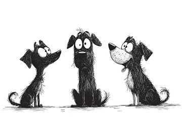 three disney dogs by PixelPrestige