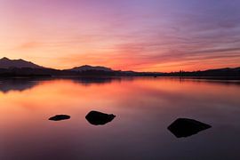 Sonnenuntergang am Hopfensee im Allgäu von Markus Lange