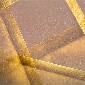 Abstract geometric lines in sparkling gold by Lisette Rijkers