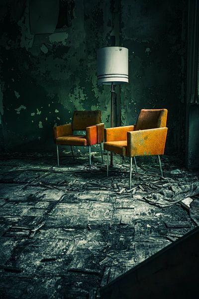 Faded splendour - The abandoned armchairs in the shadow of time by Infinite Decay