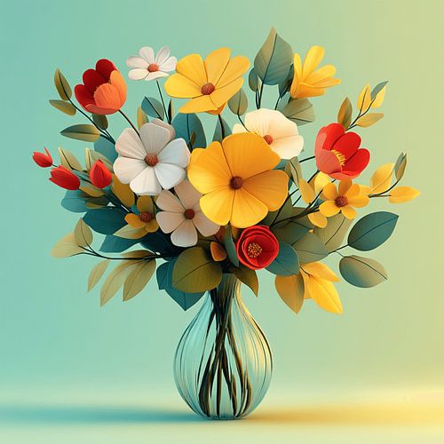 Fleurs dans un vase