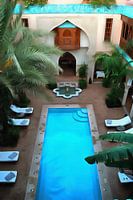 Uitzicht op Riad Pool Marrakech