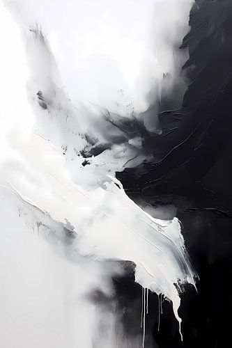 Abstract Painting Monochrome, black and white