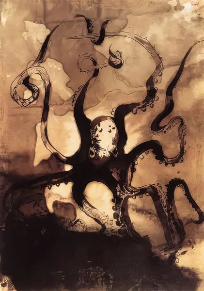 Oktopus mit den Initialen V.H. - Victor Hugo von Accessible Art