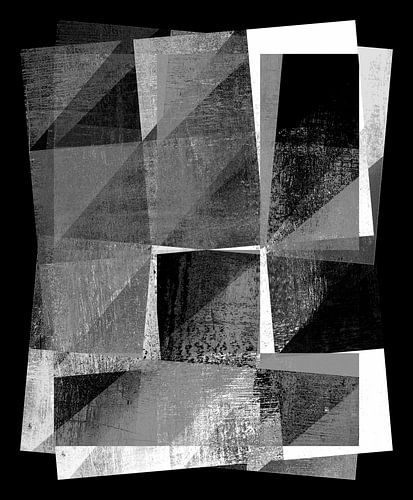Geometrische Japan Grunge BW