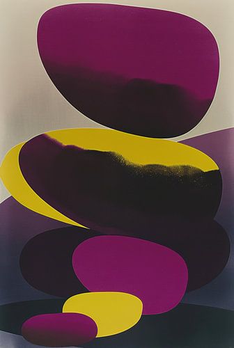 Modern abstract kunstwerk met kleurrijke vormen