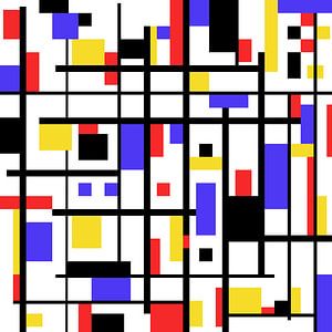 Kunstwerk im Mondrian-Stil